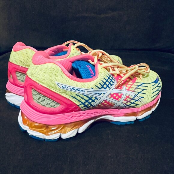 Mint Condition Asics GEL NIMBUS 17 Orange Turquoise White Womens 8 US 39.5 EUR - Picture 6 of 12